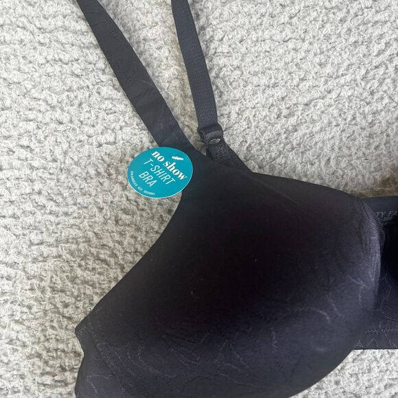 Vanity Fair Body Shine T Shirt Bra Women 38B Black Full Coverage Wire Free 72298 - Picture 3 of 7